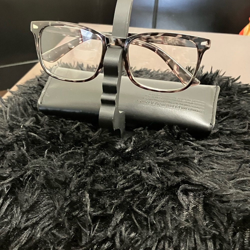 Rectangular Leopard Glasses Brown Pattern - Picture 5 of 10